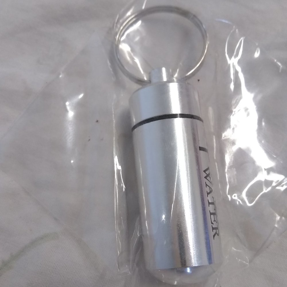 Holy Water silver keychain